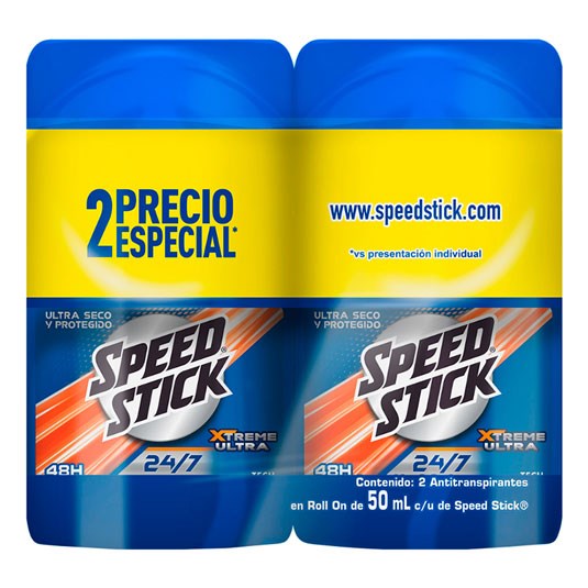 Pack Desodorante Roll On Xterme Speed Stick 5
