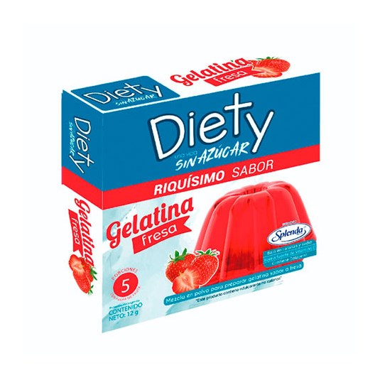 Gelatina Fresa Diety 12 Gr