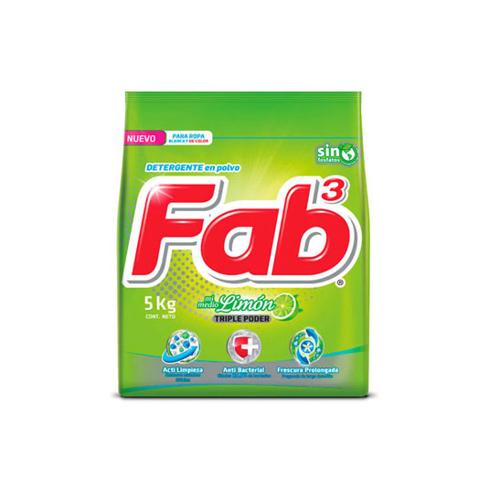 Detergente Fab Limón 5 Kg