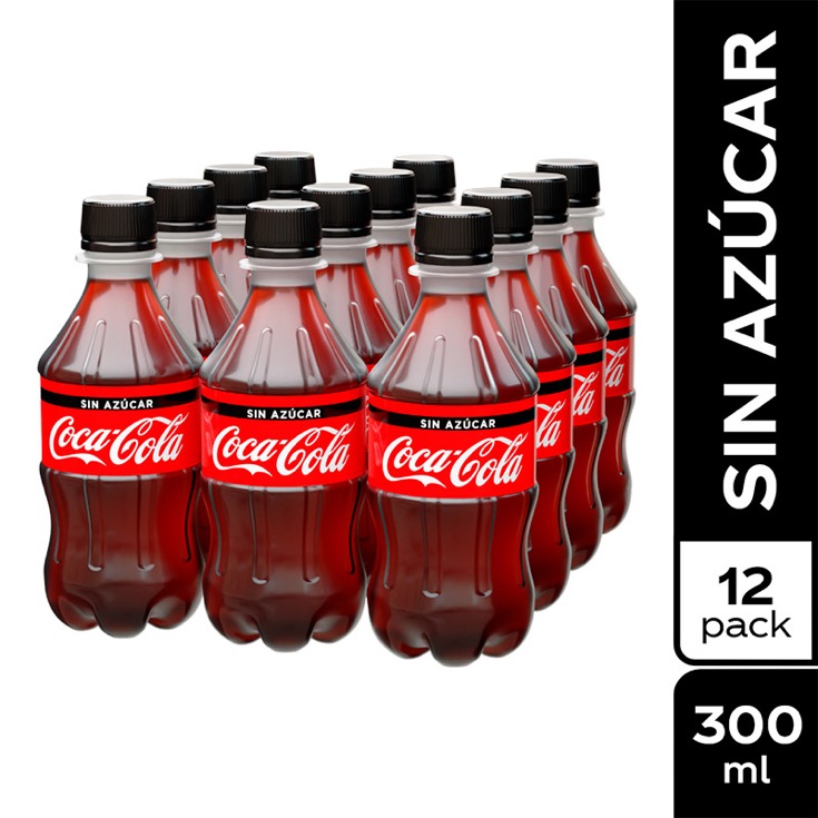 Coca Cola Sin Azucar 12Pack 300 Ml C/U