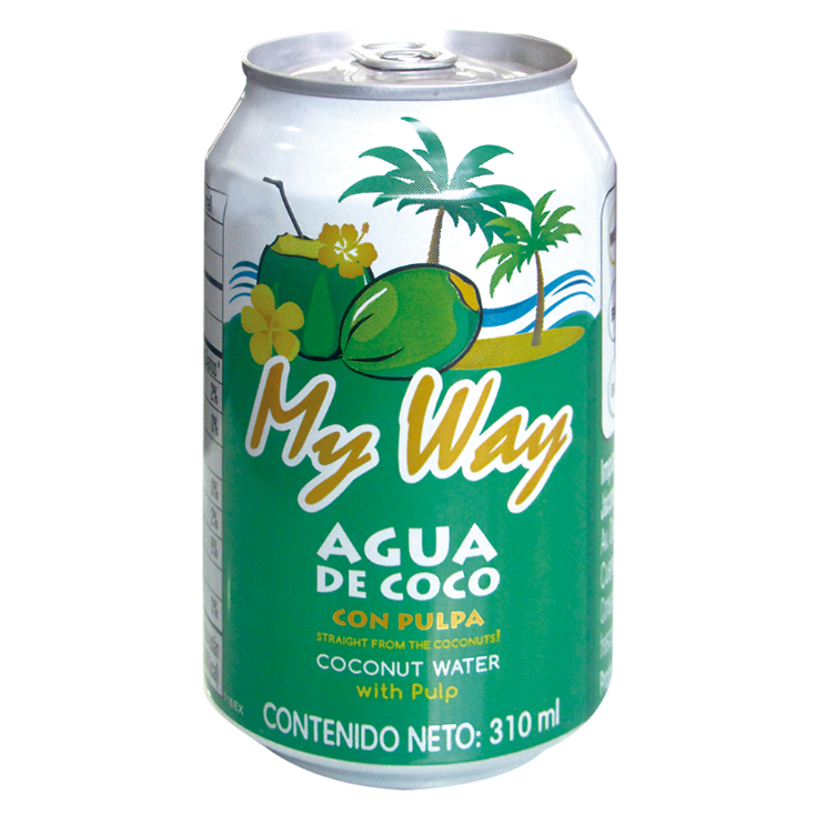 Agua De Coco My Way Con Pulpa Lata 310 Ml