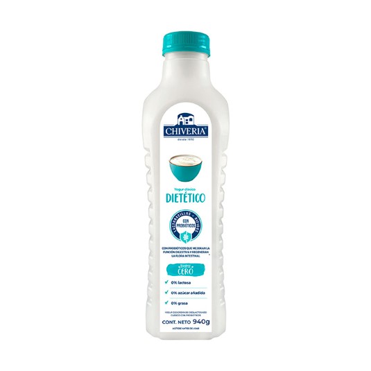 Yogurt Dietetico Chiveria Semidescremado 940Gr.