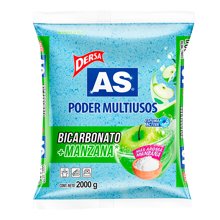 Detergente En Polvo Manzana As 2.000 Gr