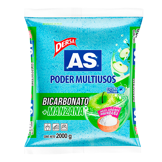 Detergente En Polvo Manzana As 2.000 Gr