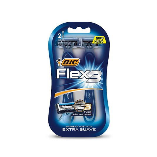 Afeitadora Flex 3 Extra Suave Bic X 2 Uni