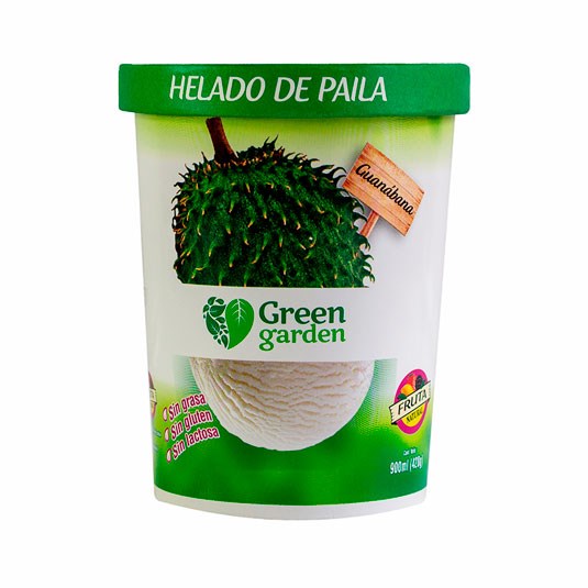 Helado De Paila S/Guanábana Greengarden 900 ml