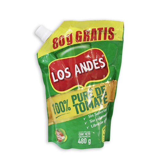 Puré De Tomate Doypack Los Andes400 Gr