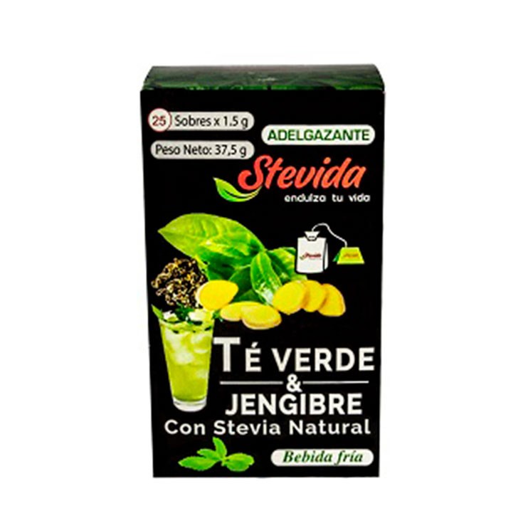 Infusión Té Verde Con Jengibre Stevida Uni