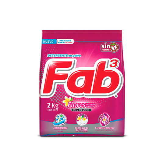 Detergente Flores Para Mis Amores Fab 3 de 2 Kg