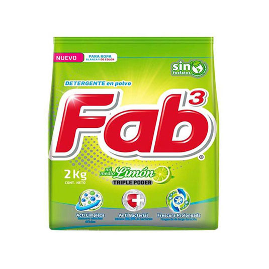 Detergente Mi Medio Limon Fab 3 de 2 Kg