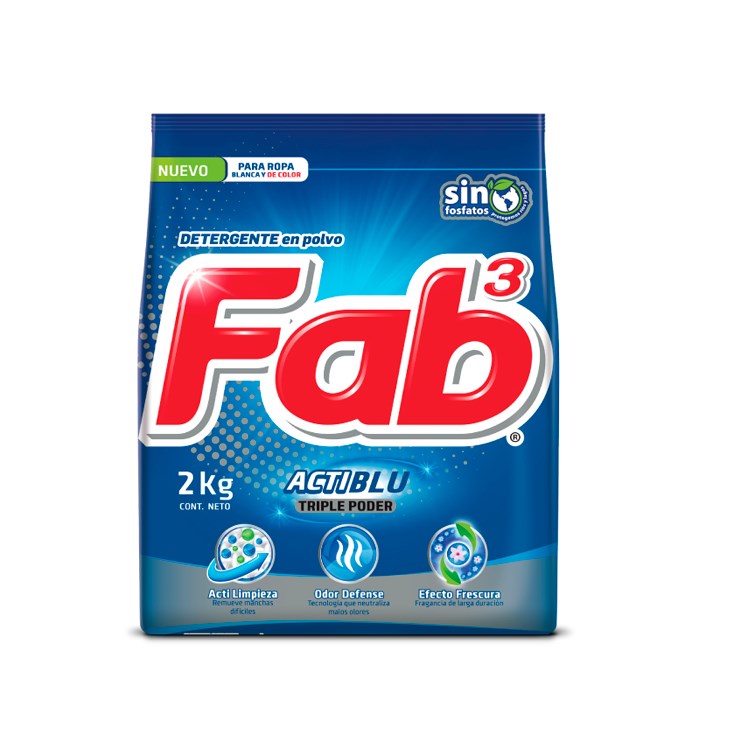 Detergente Actiblu Fab 3 de 2 Kg