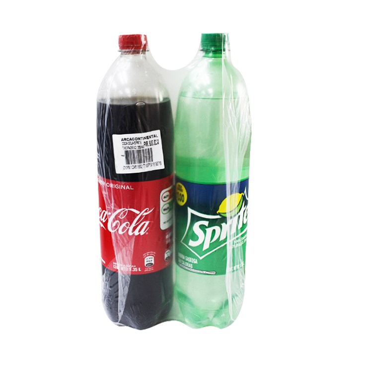 Gaseosa Coca Cola + Sprite 2 Pack 1.35 L