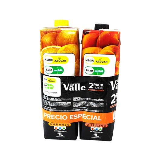Pack X 2 Néctar Naranja Y Durazno Del Valle 1