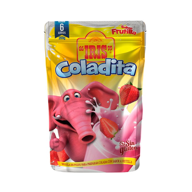 Coladita Sabor A Frutilla Iris 200 Gr