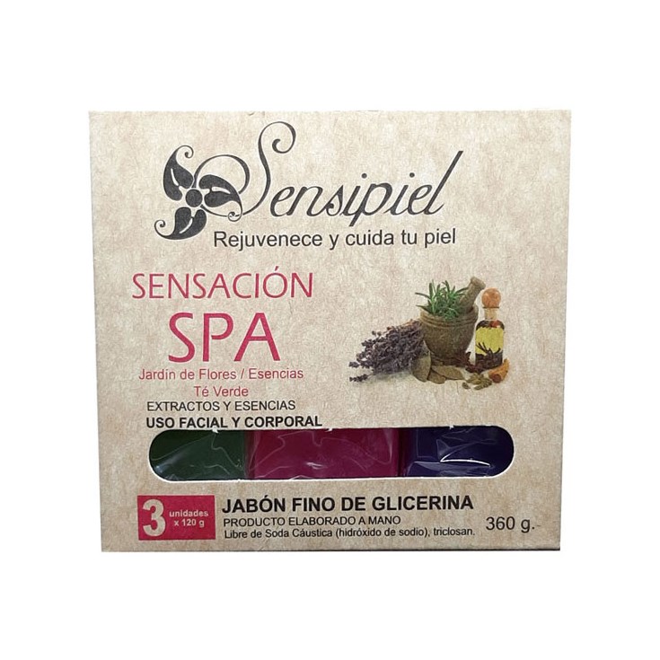 Tripack Jabón Spa Sensipiel 120 Gr