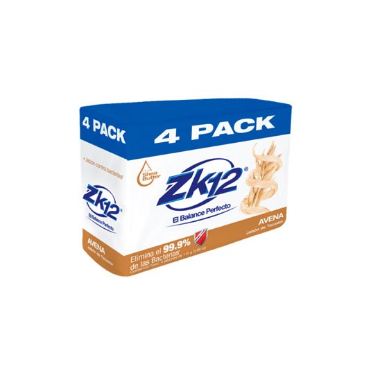 Jabón De Tocador Zk12 Avena Four Pack 440 Gr