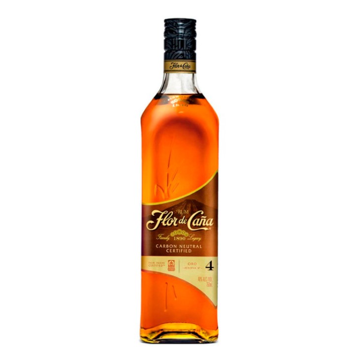 Ron Oro 4 Años Flor de Caña 750ML