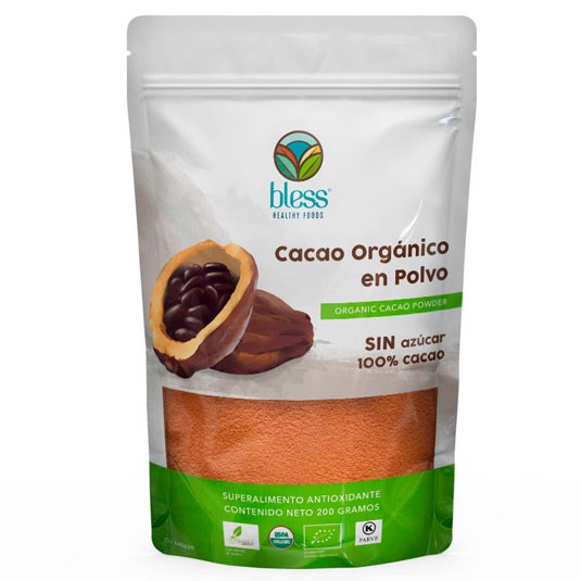 Cacao Orgánico Polvo Bless 200 Gr