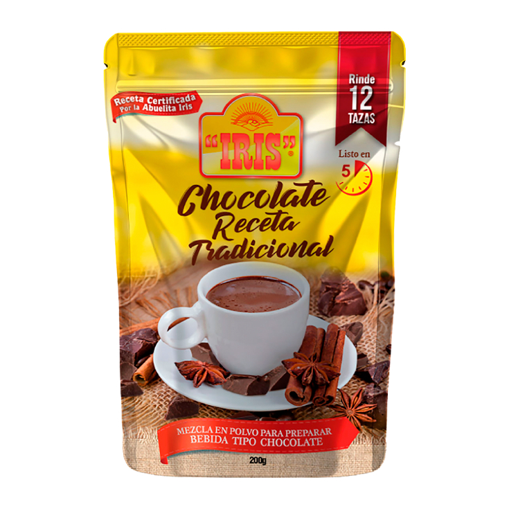 Chocolate Receta Tradicional Iris 200 Gr