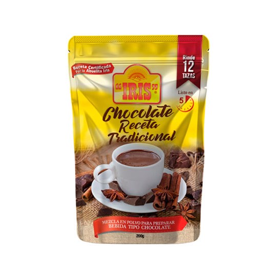 Chocolate Receta Tradicional Iris 200 Gr