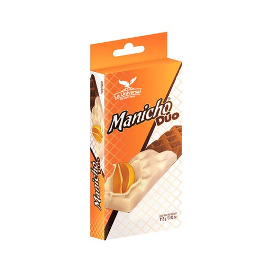 Manicho Duo Leche Chocolate Blanco X12Un 300 Gr