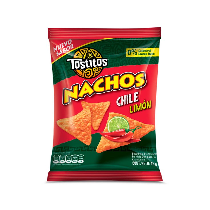 Nachos Sabor Chile Limón Tostitos 45 Gr