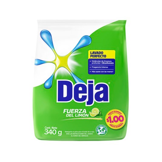 Detergente En Polvo Limón Deja 340 Gr