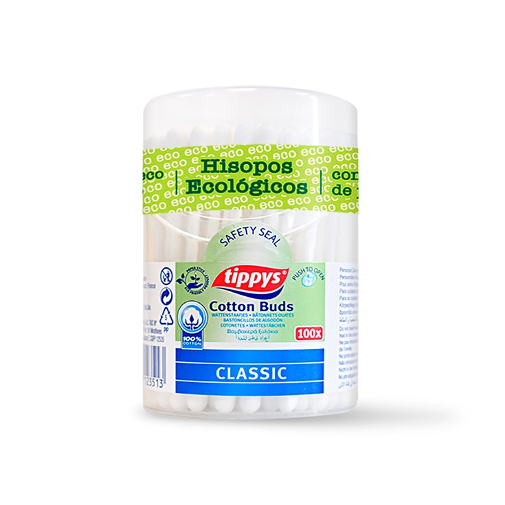 Hisopos Tambor Ecologico Tippys X 100