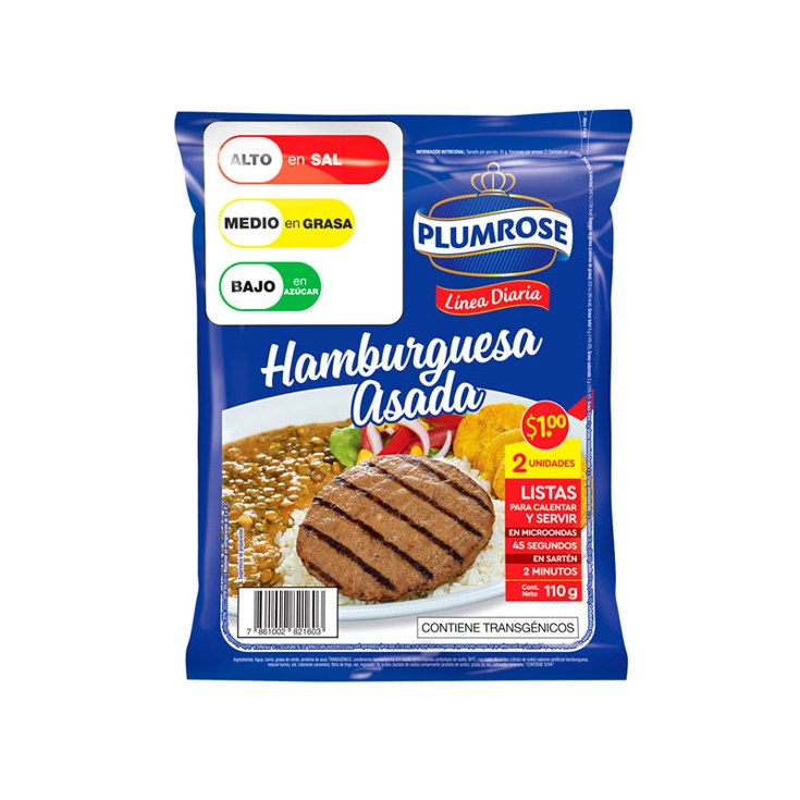 Hamburguesa Asada Plumrose 110 Gr