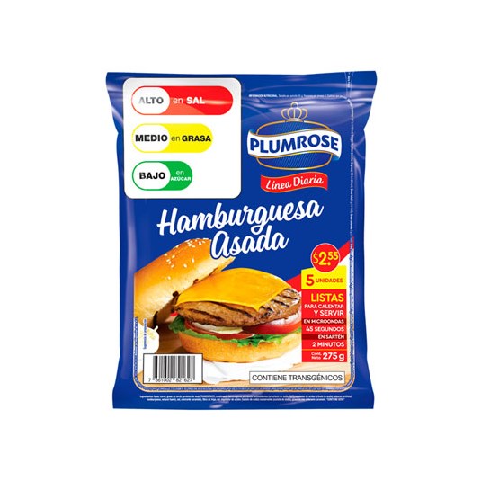 Hamburguesa Asada Plumrose 275 Gr