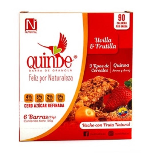 Barra De Granola Quinde Uvilla Frutilla Quinde