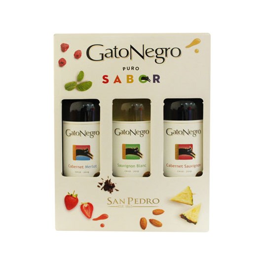 Gato negro tripack blanc+merlot+cabernet sauv