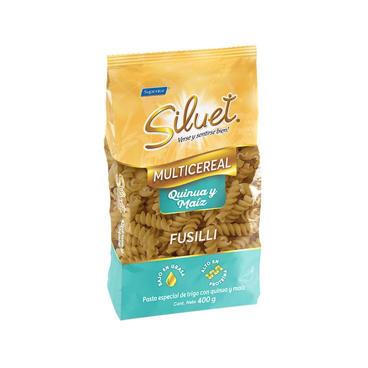 Pasta Quinua Y Maíz Fusilli Siluet 400 Gr