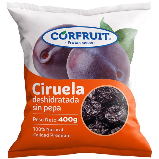 Ciruela Deshidratada Sin Pepa Corfruit 400 Gr