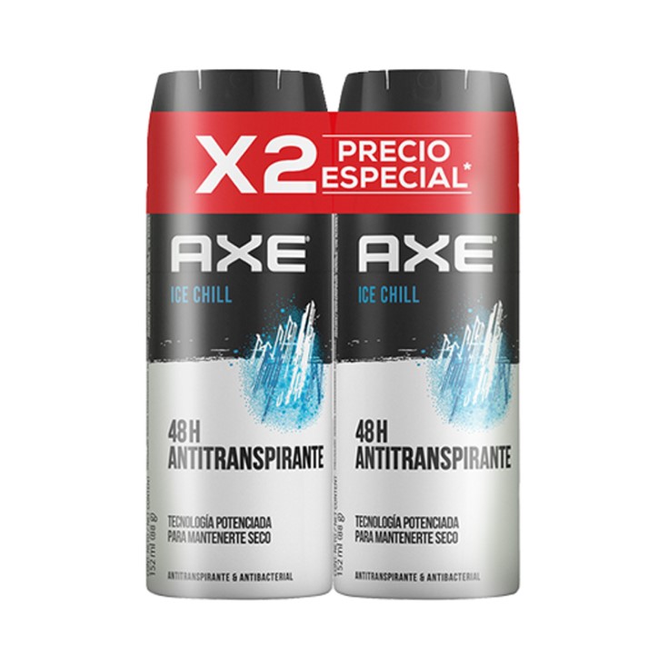 Antitranspirante Aerosol Ice Chill Pack X2 Axe 88GR