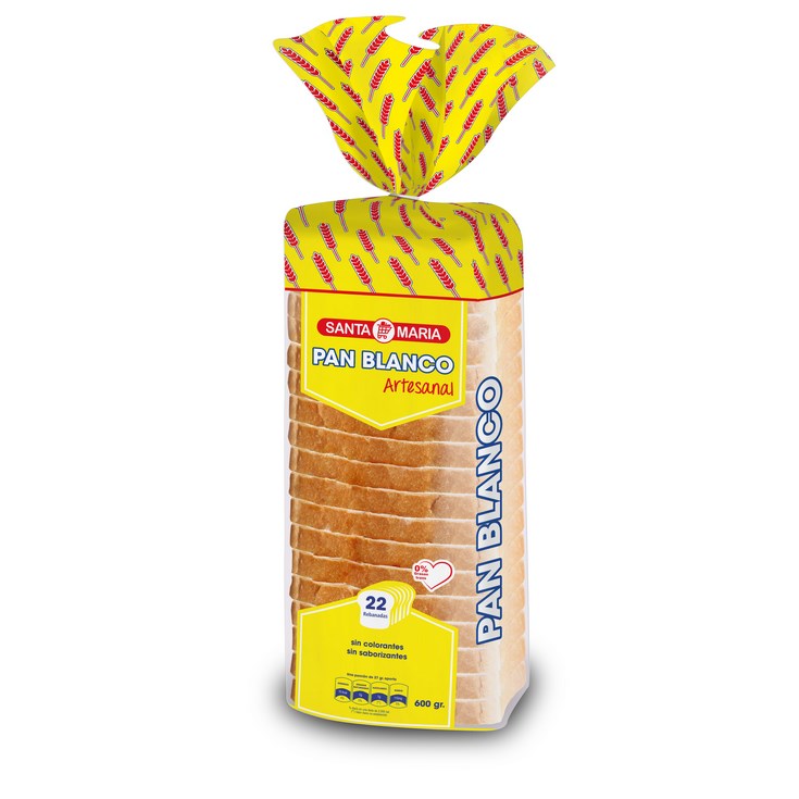 Pan Blanco Santa María 600 Gr.