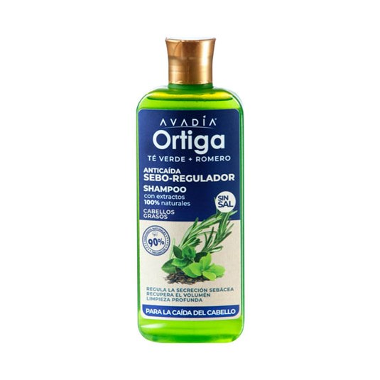 Shampoo Cabello Graso Ortiga Té Verde Avadía