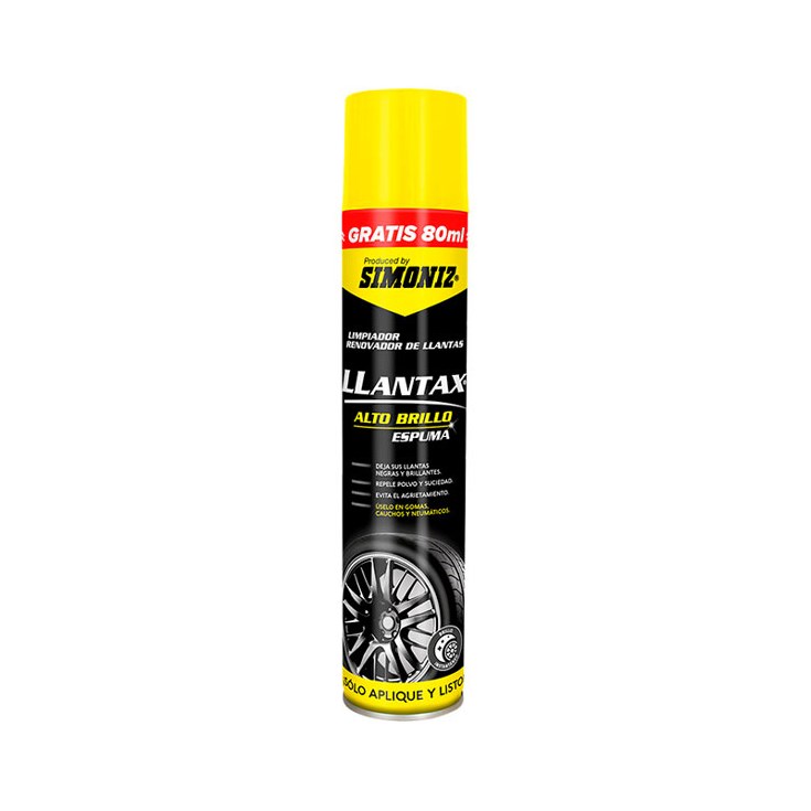 Limpiador De Llantas Llantax Espuma Aerosol 400 Ml 