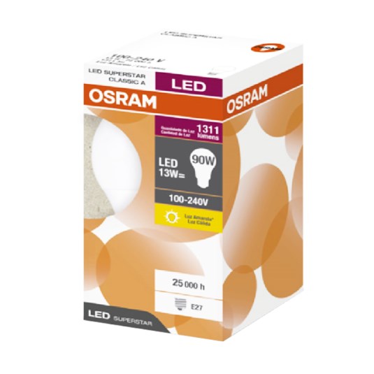 Foco Led Value a100 13w Luz Cálida Osram