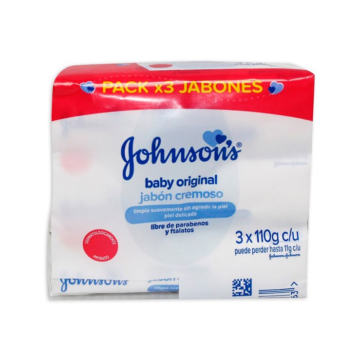 Tripack Jabón Baby Original Johnson´S 110 Gr