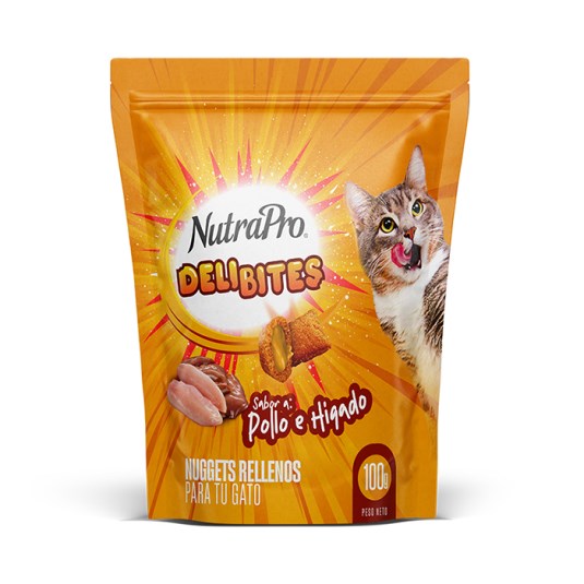 Nuggets Nutrapro Snack Para Gato Sabor Hígado Y Pollo 100 Gr