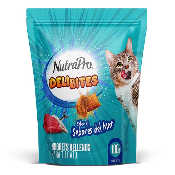 Nuggets Nutrapro Snack Para Gato Sabor Mariscos 100 Gr