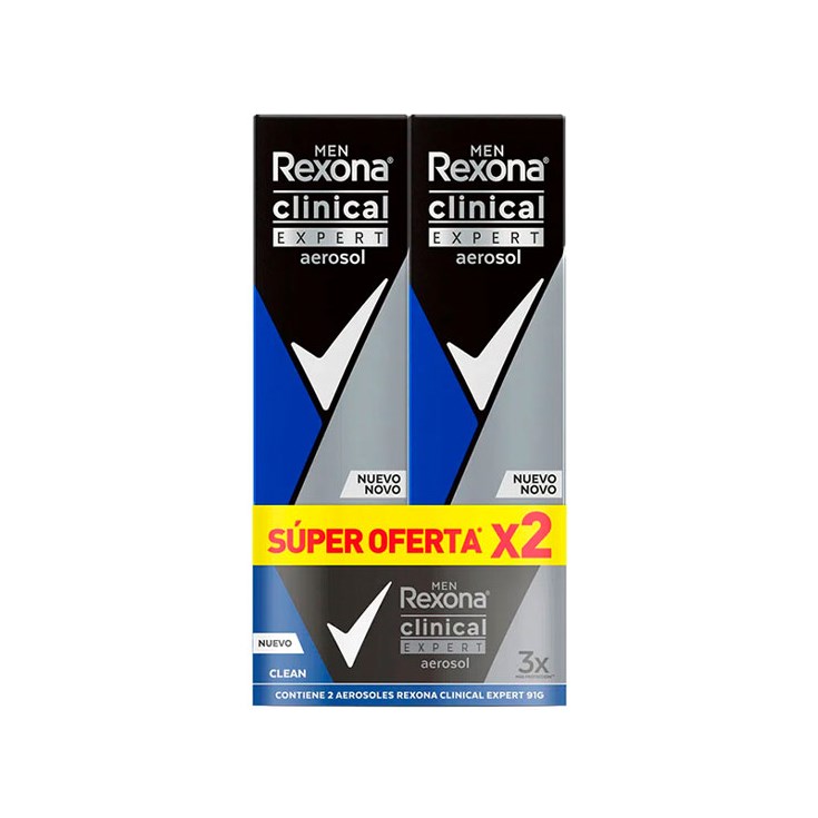 Desodorante Rexona Aerosol Clinic Clean Expert 91 Gr
