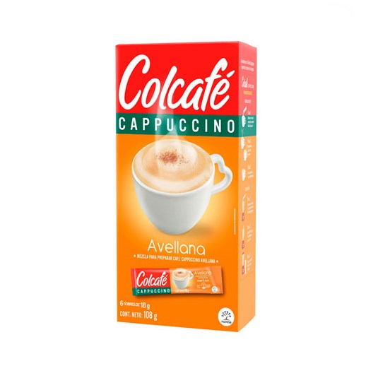 Cappuccino Avellana Colcafe X6 Sobres C/U 18