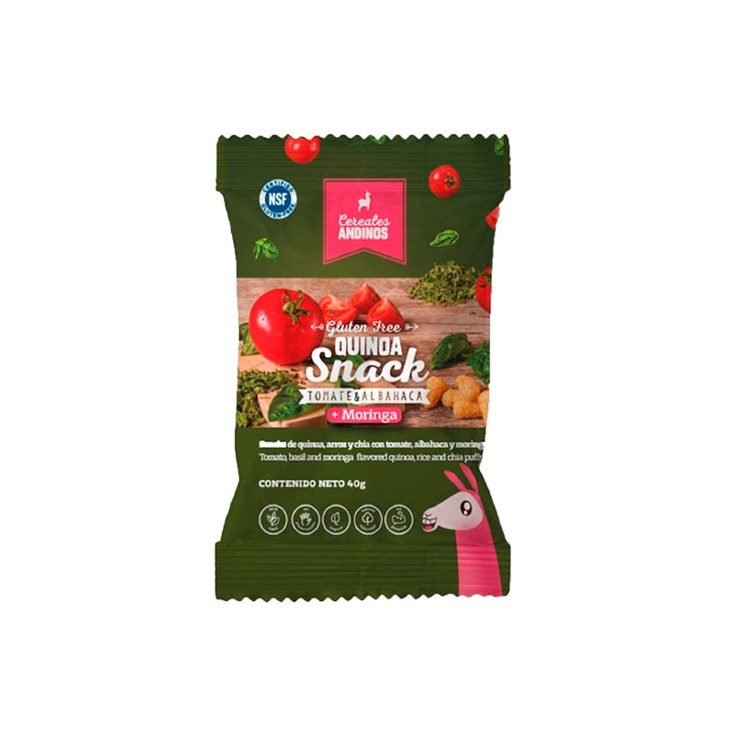 Quinoa Snacks Sabor A Tomate&albahaca 40 Gr Quinoa Snacks Sabor A Tomate&albahaca 40 Gr