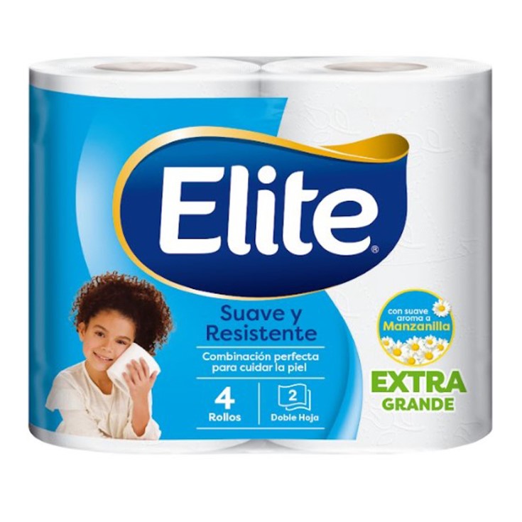 Papel Higiénico Elite Clásico Manzanilla Extra Grande X 4 Un