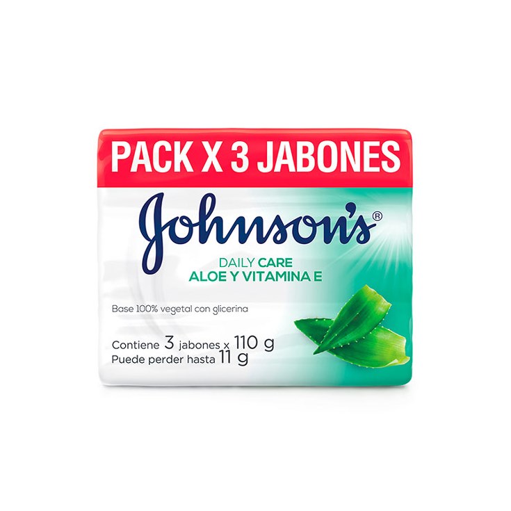 Tripack Jabón Aloe Y Vitamina E 110 Johnson´S