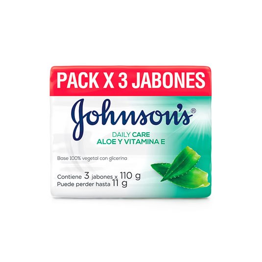 Tripack Jabón Aloe Y Vitamina E 110 Johnson´S