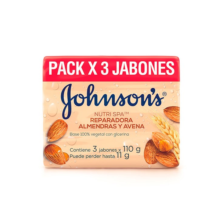 Jabon Johnson´S Tripack Almendra Y Avena 110 Gr C/U