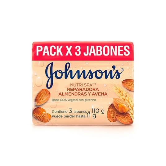 Jabon Johnson´S Tripack Almendra Y Avena 110 Gr C/U